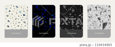 Brochure cover design. Terrazzo abstract Brochure cover design. Terrazzo abstract 119434905