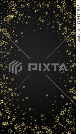 Gold sparkling star confetti. 119434917