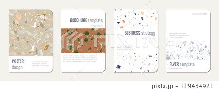 School notebook cover design. Terrazzo abstract 119434921