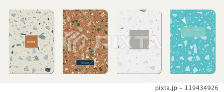 School diary cover design. Terrazzo abstract School diary cover design. Terrazzo abstract 119434926