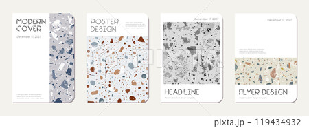 Notepad cover design. Terrazzo abstract 119434932