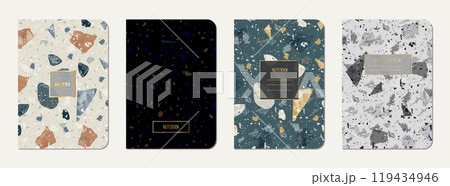 School diary cover design. Terrazzo abstract 119434946