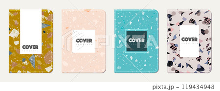 School notebook cover design. Terrazzo abstract 119434948