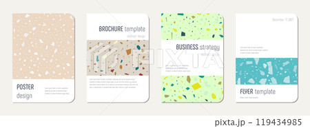 School diary cover design. Terrazzo abstract 119434985