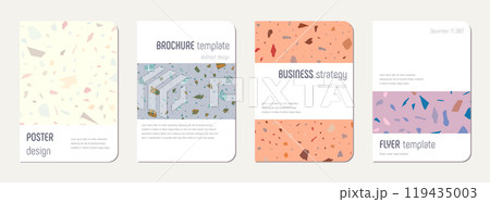 Notepad cover design. Terrazzo abstract 119435003