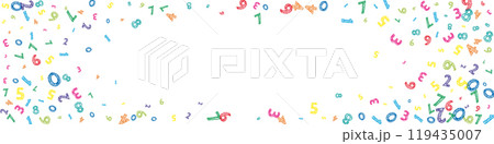 Scattered letters of latin alphabet. Colorful 119435007