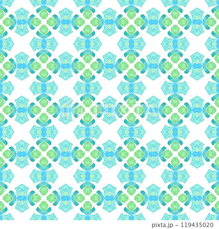 Oriental arabesque hand drawn border. Green 119435020