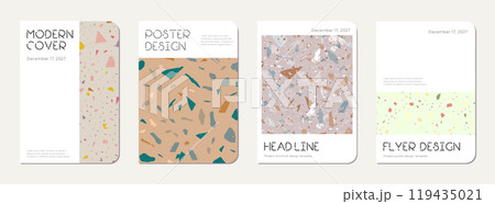 Brochure cover design. Terrazzo abstract 119435021