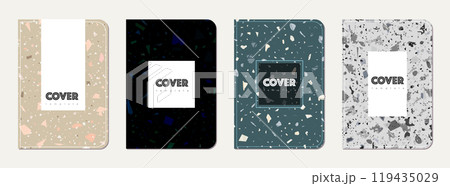 School notebook cover design. Terrazzo abstract 119435029