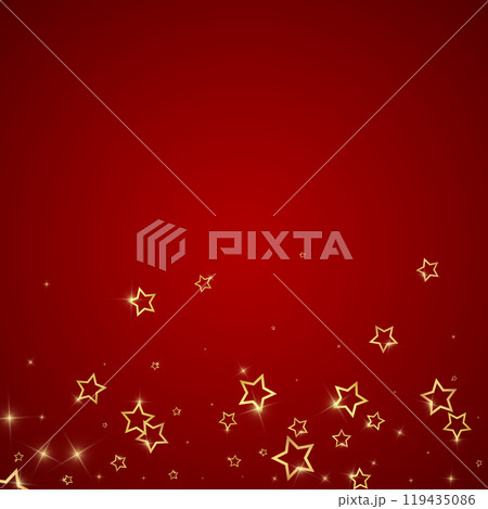 Gold sparkling star confetti. 119435086