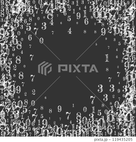 Falling numbers. Math study concept with flying Falling numbers. Math study concept with flying 119435205