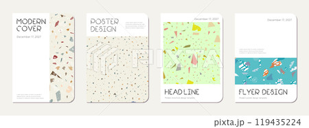 Note book cover design. Terrazzo abstract 119435224
