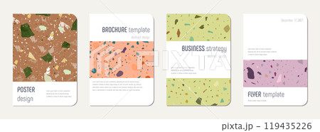 Notepad cover design. Terrazzo abstract Notepad cover design. Terrazzo abstract 119435226