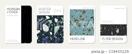 Notepad cover design. Terrazzo abstract 119435229