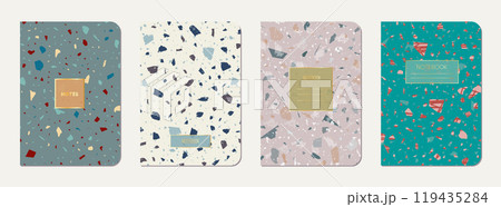 Brochure cover design. Terrazzo abstract 119435284