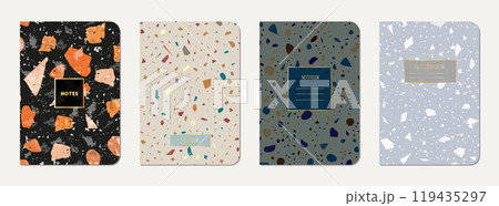 School diary cover design. Terrazzo abstract School diary cover design. Terrazzo abstract 119435297