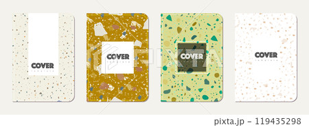 School notebook cover design. Terrazzo abstract School notebook cover design. Terrazzo abstract 119435298