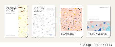 Notebook cover design. Terrazzo abstract 119435313