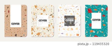 Note book cover design. Terrazzo abstract 119435320