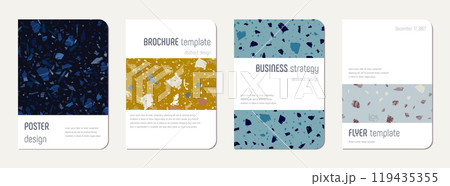 Notepad cover design. Terrazzo abstract Notepad cover design. Terrazzo abstract 119435355
