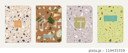 Brochure cover design. Terrazzo abstract 119435359