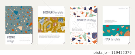 Note book cover design. Terrazzo abstract 119435379