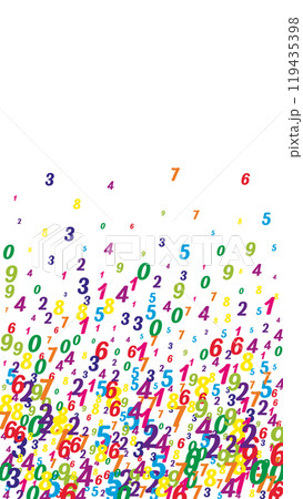 Falling colorful numbers. Math study concept with Falling colorful numbers. Math study concept with 119435398