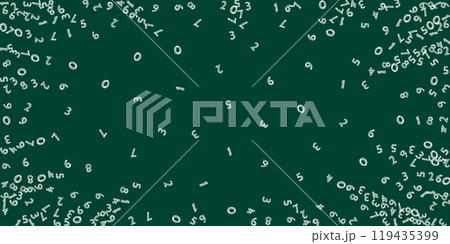 Flying latin letters. Colorful childish scattered 119435399