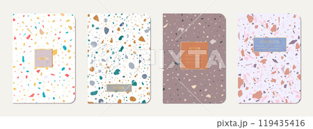 Brochure cover design. Terrazzo abstract 119435416
