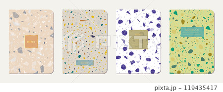 Notebook cover design. Terrazzo abstract 119435417