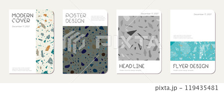 Notepad cover design. Terrazzo abstract Notepad cover design. Terrazzo abstract 119435481