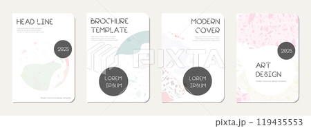 School notebook cover design. Terrazzo abstract 119435553