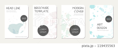 Brochure cover design. Terrazzo abstract 119435563