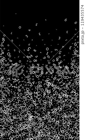 Flying latin letters. Colorful childish scattered 119435574