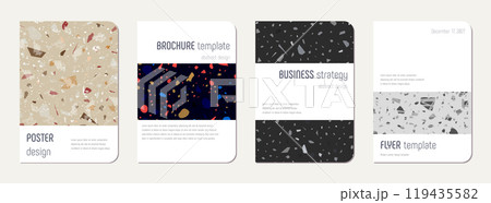 School diary cover design. Terrazzo abstract 119435582