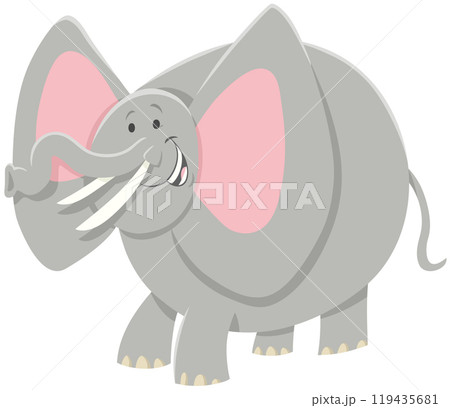 cartoon African elephant animal character cartoon African elephant animal character 119435681