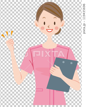 Illustration of a nurse, beauty, esthetician 119435696