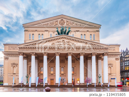 Daylight view of the Bolshoi Theater in Moscow, Russia Daylight view of the Bolshoi Theater in Moscow, Russia 119435805
