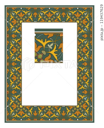 Vintage traditional realistic black and color frames set on white background isolated vector illustration 119437629