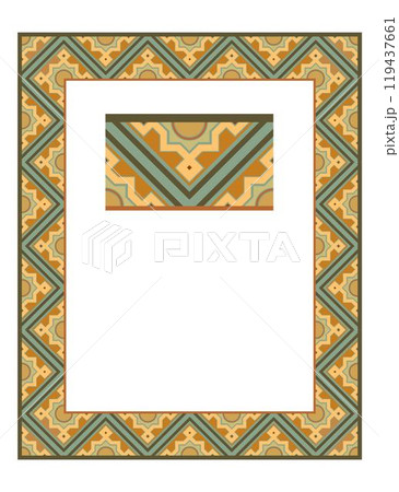 Vintage traditional realistic black and color frames set on white background isolated vector illustration 119437661