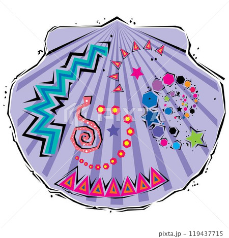 hand drawn style ocean sea shell design vector illustration 119437715