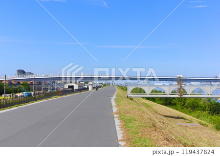 千葉県市川市江戸川サイクリングロード2024年10月 119437824