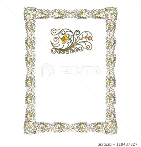 Vintage traditional realistic black and color frames set on white background isolated vector illustration Vintage traditional realistic black and color frames set on white background isolated vector illustration 119437827