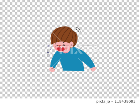 くしゃみをする男の子 119439093