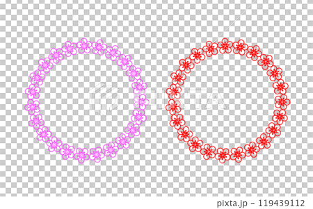 蕾絲般的花卉框架、背景和裝飾。 119439112