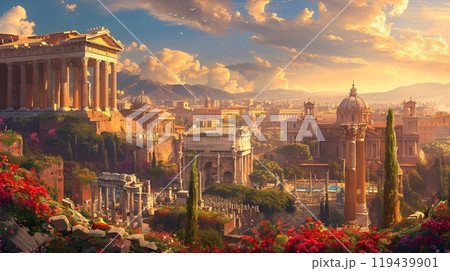 Ancient Roman empire. Rise and glory era of Rome in an Europa continent 119439901