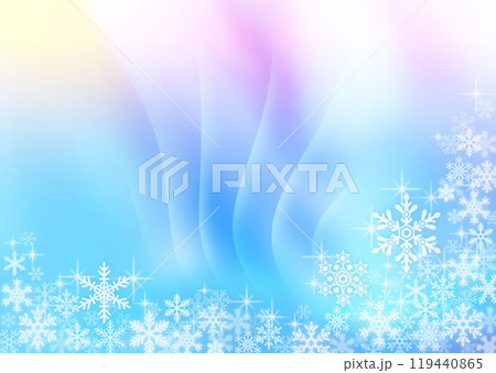 雪の結晶背景素材 119440865