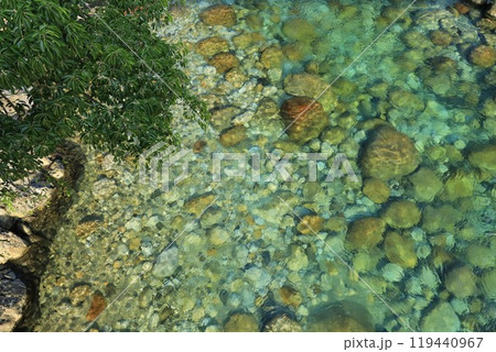 清流の中を流れる宮之浦川 119440967