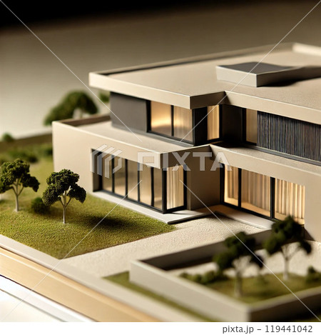 モダンな住宅の建築模型 119441042