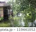 池のある風景と水車 119441052
